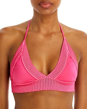 Peixoto Naomi Textured Triangle Bikini Top