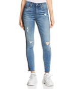 Blanknyc Zip Tuxedo Stripe Skinny Jeans In Jersey Girl