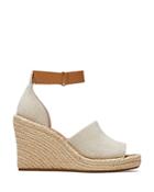 Toms Women's Natural Marisol Ankle Strap Wedge Sandals