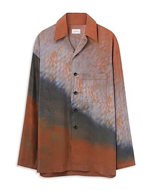 Lemaire Pyjama Silk Blend Printed Relaxed Fit Button Down Shirt