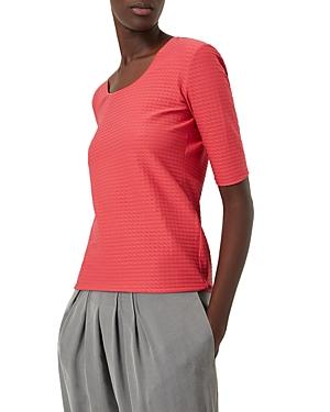 Emporio Armani Textured Elbow Sleeve Top