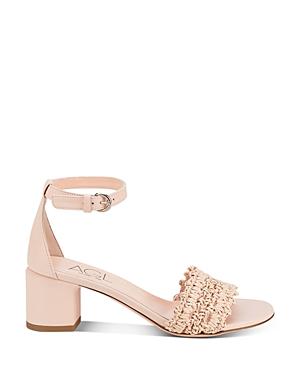 Agl Women's Crochet Block Heel Sandals