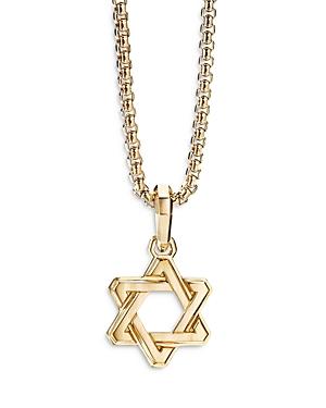 David Yurman Men's Deco Star Of David Amulet In 18k Yellow Gold