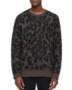 Allsaints Apex Leopard-print Crewneck Sweater