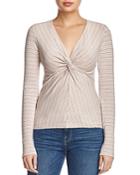 Bailey 44 Ava Striped Knot-front Top