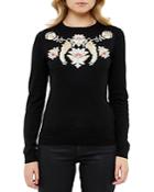 Ted Baker Floral Embroidered Sweater