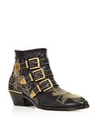 Chloe Women's Susan Pointed Toe Studded Leather Booties