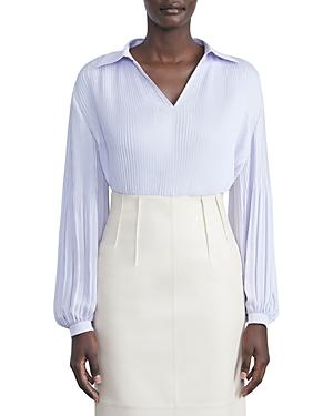 Lafayette 148 New York Plisse Blouson Sleeve Top