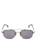 David Beckham Men's Brow Bar Aviator Sunglasses, 53mm