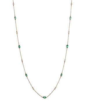 Bloomingdale's Emerald & Diamond Statement Necklace In 14k Yellow Gold, 18 - 100% Exclusive