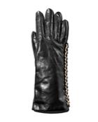Portolano Chain Trim Leather Gloves