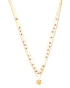 Chan Luu Multi Strand Adjustable Pendant Necklace In 18k Gold-plated Sterling Silver, 15-18