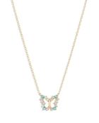 Adina Reyter 14k Yellow Gold Turquoise & Diamond Butterfly Pendant Necklace, 15-16