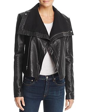 Veda Max Drape Leather Jacket