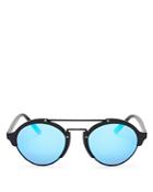 Illesteva Mirrored Milan Ii Round Sunglasses, 53mm