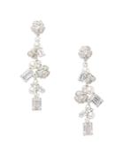 Kate Spade New York Bouquet Toss Cubic Zirconia & Imitation Pearl Flower Cluster Statement Earrings In Silver Tone