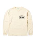 Aries Temple Cotton Logo Graphic Long Sleeve Tee