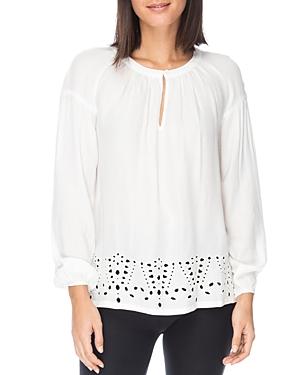 B Collection By Bobeau Lucie Eyelet Trim Blouse