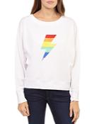 Theo & Spence Rainbow Lightning Graphic Sweatshirt