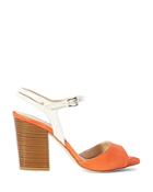 Karen Millen Suede Color Block High Heel Sandals