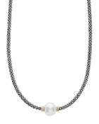Lagos Sterling Silver & 18k Yellow Gold Luna Necklace With Cultured Freshwater Pearl, 18