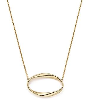 14k Yellow Gold Twisted Oval Pendant Necklace, 16 - 100% Exclusive