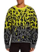 System Leopard Pattern Ombre Sweater