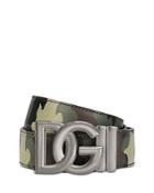 Dolce & Gabbana Men's Reversible Printed Leather Belt