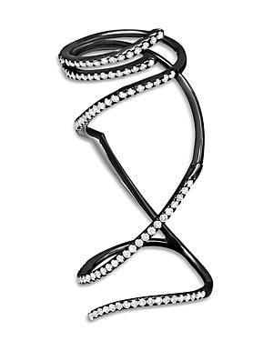 Graziela Gems 14k Black Gold Mega Diamond Swirl Ring