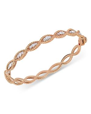 Roberto Coin 18k Rose Gold Barocco Diamond Bangle Bracelet