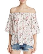 B Collection By Bobeau Parker Off-the-shoulder Floral Top