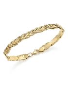 14k Yellow Gold Wheat Link Stampato Bracelet - 100% Exclusive