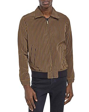 The Kooples Technical Twill Stripe Full Zip Jacket