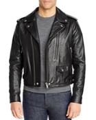 The Kooples Cow Irish Cropped Leather Jacket
