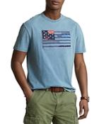 Polo Ralph Lauren Cotton Textured Indigo Dyed Graphic Tee