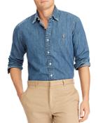 Polo Ralph Lauren Classic Fit Long Sleeve Denim Cotton Button Down Shirt