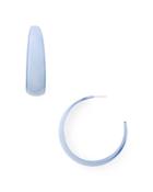 Aqua Large Resin Hoop Earrings