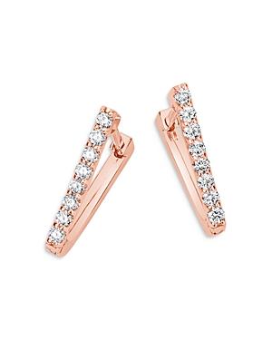 Bloomingdale's Diamond V Shaped Huggies In 14k Rose Gold, 0.33 Ct. T.w. - 100% Exclusive