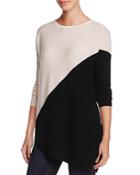 C By Bloomingdale's Cashmere Asymmetric Colorblock Sweater - 100% Exclusive