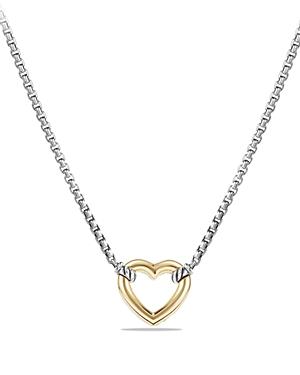 David Yurman Cable Collectibles Heart Necklace With 18k Gold