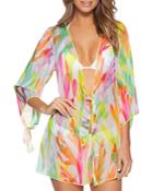 Becca By Rebecca Virtue Coral Reef Printed Tunic Cover-up