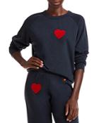 Aviator Nation Heart Applique Sweatshirt