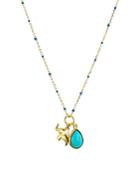 Argento Vivo Enamel-detail Chain Charm Necklace In 14k Gold-plated Sterling Silver, 16