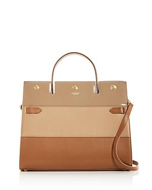 Burberry Medium Color Block Leather Title Bag