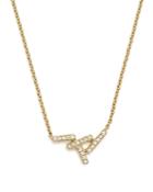 Dana Rebecca Designs 14k Yellow Gold Sylvie Rose Multi Diamond Bar Necklace, 16