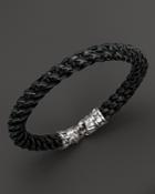 Scott Kay Black Leather Woven Bracelet