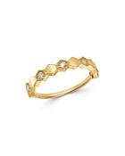 Bloomingdale's Diamond Milgrain Stacking Band In 14k Yellow Gold, 0.15 Ct. T.w. - 100% Exclusive