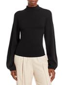 Vince Open Back Puff Sleeve Top