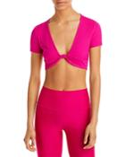 Alo Yoga Ribbed Knotty Crop Top