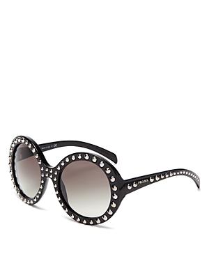 Prada All Over Studded Round Sunglasses, 56mm - Compare At $565